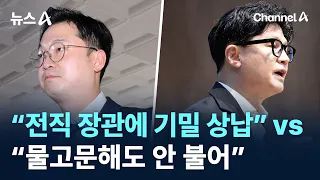 Kim Dong-a: "Classified Info Handed to Former Minister"... Han Dong-hoon: "I Won't Talk Even Unde...