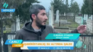Qəbiristanlıq su altında qaldı | Canlı Yayım