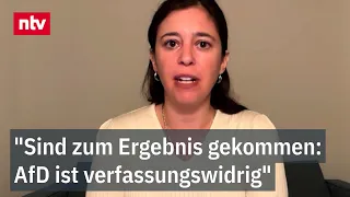 Zu einem klaren Urteil bezüglich der AfD kommt Juristin und Sachverständige Valentina Chiofalo | ntv