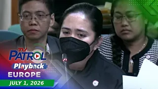 TV Patrol Playback Europe | July 1, 2026