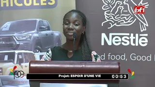Deustinia YANOGO, despite her disability, leads a project aimed at improving the care of...