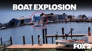 Boat explodes in Macomb County