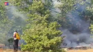 Fire approaching Donja Bijenja near Nevesinje