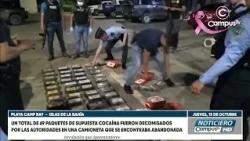 Blow to drug trafficking! 69 packages of cocaine seized in abandoned truck in Roatán