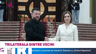 Suntem norocoși cu vecinii”: Maia Sandu, Nicușor Dan și Volodimir Zelenski s-au întâlnit la Chișinău