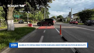 84.000 lei pe vopsea roșie pentru marcarea unor porțiuni din pista de biciclete