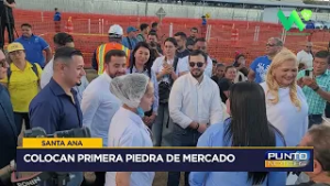 Santa Ana - Colocan primera piedra del Mercado Central
