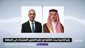 وزير الخارجية  يبحث مع نظيره المصري العلاقات الثنائية بين البلدين ويبحثان المستجدات في المنطقة