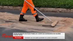 Oil spill causes accident risk and mobilizes firefighters in the Cidade Nova neighborhood