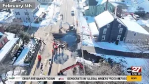 Disaster emergency declared as crews continue to fill huge Lancaster County sinkhole