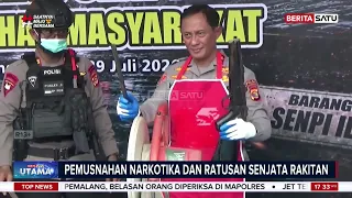Hasil Penindakan 7 Bulan: Narkotika dan Senjata Api Rakitan Dimusnahkan #beritasatu