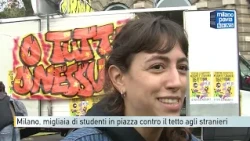 Milan, thousands of students protest against the cap on foreign students