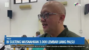 STHI - BI Sulteng Musnahkan 3.000 Lembar Uang Palsu