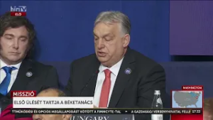 Első ülését tartja a béketanács - Orbán Viktor - HírTV