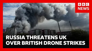 Russia threatens UK will “pay price” after drones strike targets deep inside country | BBC News