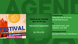 Agenda du 15 septembre 2026