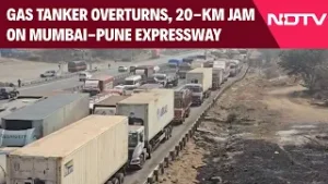 Mumbai Pune Expressway Jam | Video: 20-km Jam On Mumbai-Pune Expressway After Gas Tanker Overturns