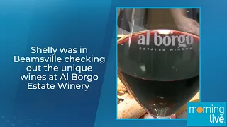 Shelly checks out some unique wines at Al Borgo Estate Winery