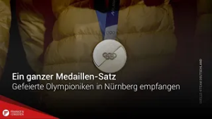 Ein ganzer Medaillen-Satz: Gefeierte Olympioniken in Nürnberg empfangen