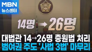 잠시 후 대법관 증원법 표결…범여권 주도 '사법 3법' 마무리 [MBN 뉴스센터]