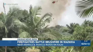 Firefighters respond to brush fire in Wainiha