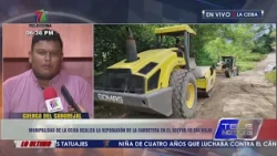 La Ceiba Municipality repairs the road in the Río Viejo sector