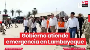 Presidente Balcázar llega a Lambayeque para atender emergencia por intensas lluvias