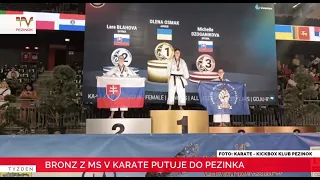 Bronz z Majstrovstiev sveta v karate putuje do Pezinka