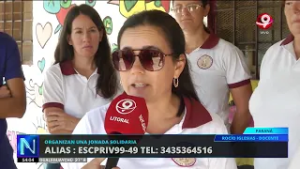 Organizan jornada solidaria para reponer elementos robados en una escuela