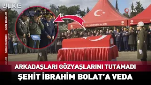 Arkadaşları Gözyaşlarını Tutamadı! Şehit Pilot Binbaşı İbrahim Bolat'a Veda...