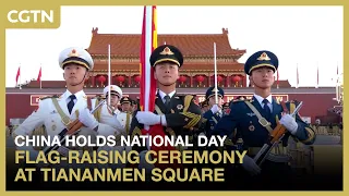 China holds National Day flag-raising ceremony at Tiananmen Square #coolchina