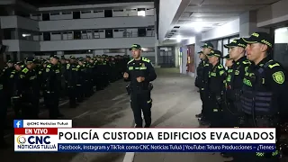 POLICE REINFORCE SECURITY AFTER THE EARTHQUAKE