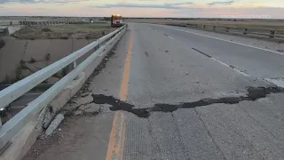 Eastbound I-70 closed near Bennett due to buckled roadway