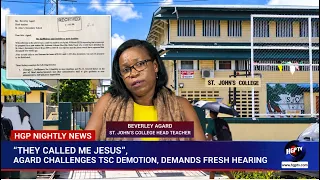 “They Called Me Jesus”, St. John’s College Headteacher Beverley Agard Challenges TSC Demotion,.....