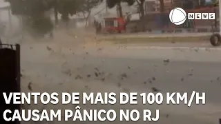 High winds topple trees, cause blackouts, and leave people dead in Rio de Janeiro