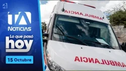Choque de furgón en Quito deja tres heridos | 15 de octubre de 2026 | Lo que pasó hoy