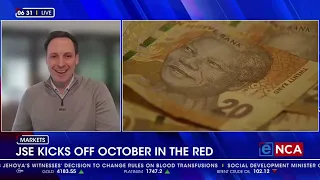 Johannesburg Stock Exchange kicks off October in the red.