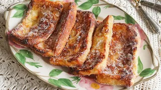 French toast made in an air fryer, much healthier and lighter!