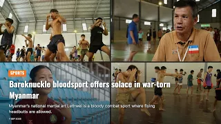 Bareknuckle bloodsport offers solace in war-torn Myanmar