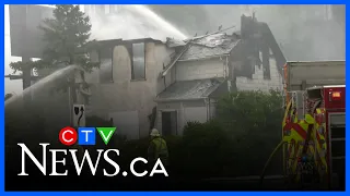 Vacant house demolished after fire