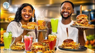 ግዙፉ የበርገር ቻሌንጅ! 🍔 ተራራ የሚያክለውን በርገር ቀምሰን የተፈጠረው ጉድ |እፍታ( Efita)| #ArtsTVWorld  #FoodVlog #giantburger