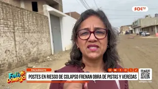Pacasmayo: postes en riesgo de colapso frenan obra de pistas y veredas