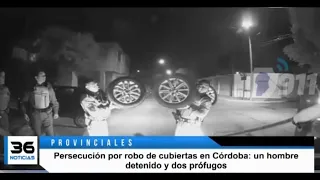 Persecución por robo de cubiertas en Córdoba: un hombre detenido y dos prófugos