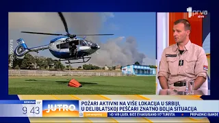 Juče su gasili požar u Deliblatskoj peščari, a ovog jutra su naši gosti - JUTRO