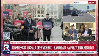 Na żywo prosto z Krakowa! Konferencja Michała Drewnickiego - kandydata na prezydenta