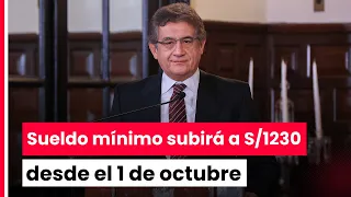 Minister Sheput: minimum wage to increase from S/1130 to S/1230 starting October 1st