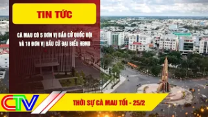 THỜI SỰ CÀ MAU TỐI 25-2-2026 | CÀ MAU CÓ 5 ĐƠN VỊ BẦU CỬ QUỐC HỘI VÀ 18 ĐƠN VỊ BẦU CỬ ĐẠI BIỂU HĐND