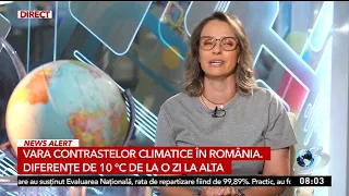 A Summer of Climate Contrasts in Romania. 10-Degree Celsius Swings from One Day to the Next