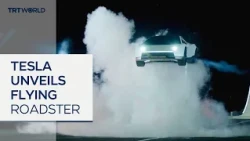 Elon Musk unveils Tesla's flying Roadster with SpaceX thrusters