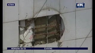 Signs removed from former Mazhilis and Senate buildings in Astana